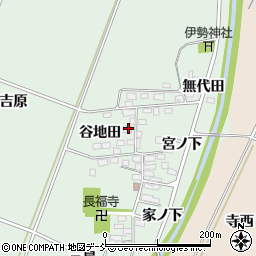 福島県喜多方市関柴町西勝（谷地田）周辺の地図