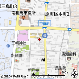 七十七銀行原町支店周辺の地図