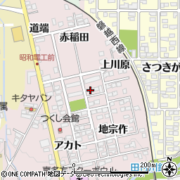 福島県喜多方市豊川町米室上川原周辺の地図