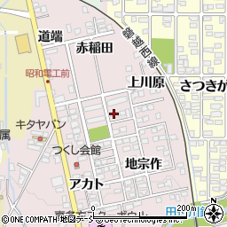 福島県喜多方市豊川町米室（上川原）周辺の地図