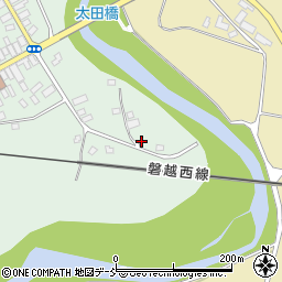 福島県喜多方市山都町（久祢花）周辺の地図
