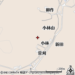 福島県二本松市吉倉小林山周辺の地図