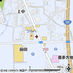 福島県喜多方市関柴町上高額（前田）周辺の地図
