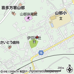福島県喜多方市山都町広葎田周辺の地図