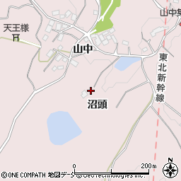 福島県二本松市米沢沼頭周辺の地図