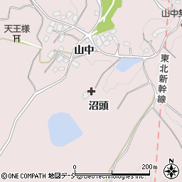 福島県二本松市米沢（沼頭）周辺の地図