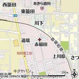 福島県喜多方市豊川町米室（赤稲田）周辺の地図
