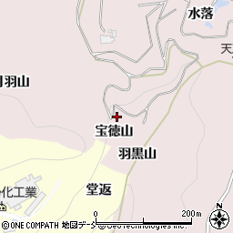 福島県二本松市米沢宝徳山周辺の地図