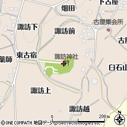 福島県二本松市吉倉諏訪山周辺の地図