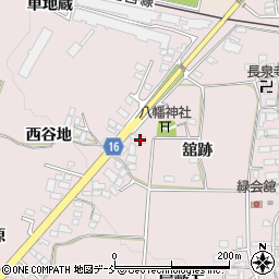 福島県喜多方市豊川町米室舘跡周辺の地図