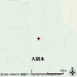 福島県川俣町（伊達郡）大綱木（岩倉山）周辺の地図