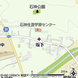 福島県南相馬市原町区石神坂下周辺の地図