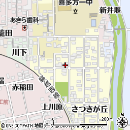 福島県喜多方市さつきが丘38周辺の地図