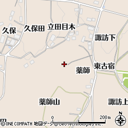 福島県二本松市吉倉（薬師山）周辺の地図
