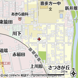 福島県喜多方市さつきが丘40周辺の地図