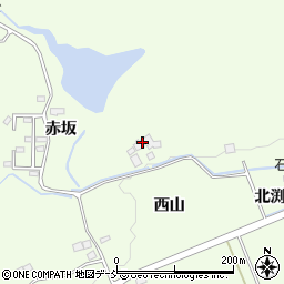 福島県南相馬市原町区石神西山周辺の地図