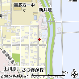 福島県喜多方市さつきが丘6周辺の地図