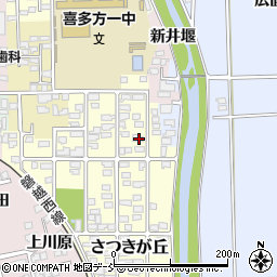 福島県喜多方市さつきが丘13周辺の地図
