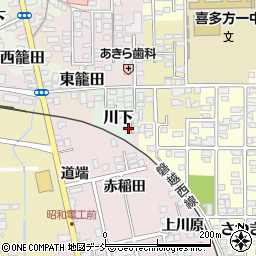 福島県喜多方市川下7627-4周辺の地図