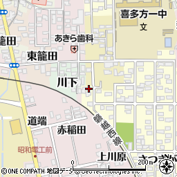 福島県喜多方市さつきが丘45周辺の地図