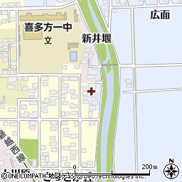 福島県喜多方市関柴町上高額新井堰863-7周辺の地図