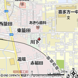 福島県喜多方市川下7624周辺の地図