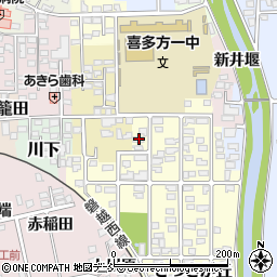 福島県喜多方市さつきが丘33周辺の地図