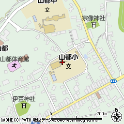 喜多方市　山都学校給食センター周辺の地図