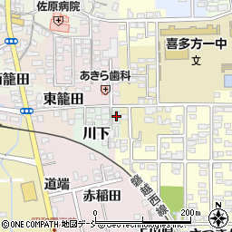 福島県喜多方市川下7624-13周辺の地図