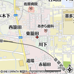 福島県喜多方市川下7633-1周辺の地図