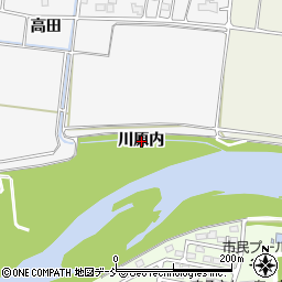 福島県南相馬市原町区上高平川原内周辺の地図