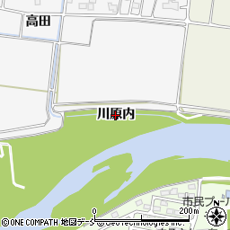 福島県南相馬市原町区上高平（川原内）周辺の地図