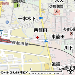 福島県喜多方市豊川町米室二本杉周辺の地図