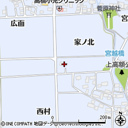 福島県喜多方市関柴町上高額家ノ北周辺の地図