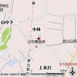 福島県二本松市米沢（小林）周辺の地図