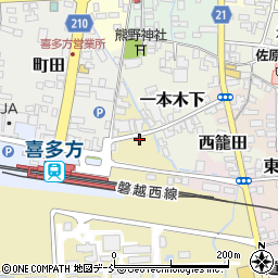 福島県喜多方市長内周辺の地図