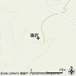 福島県川俣町（伊達郡）小綱木（後沢）周辺の地図