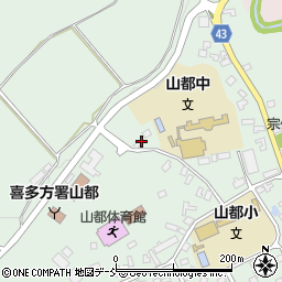 福島県喜多方市山都町中新田周辺の地図