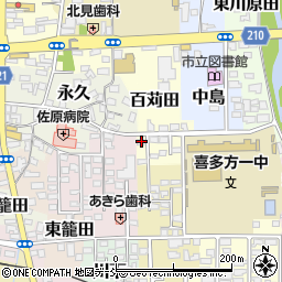 福島県喜多方市谷地田上7576-3周辺の地図