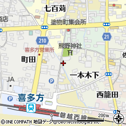 福島県喜多方市一本木下7811-3周辺の地図
