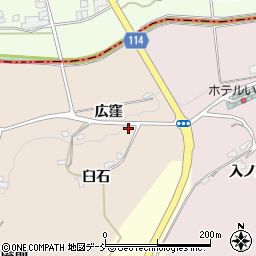 福島県二本松市吉倉臼石山周辺の地図