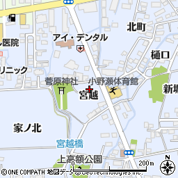 福島県喜多方市関柴町上高額宮越周辺の地図