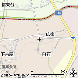 福島県二本松市吉倉広窪周辺の地図