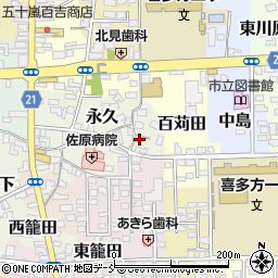 福島県喜多方市永久7699周辺の地図