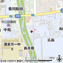 福島県喜多方市関柴町上高額新井堰845-6周辺の地図