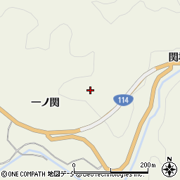 福島県伊達郡川俣町小綱木一ノ関山周辺の地図