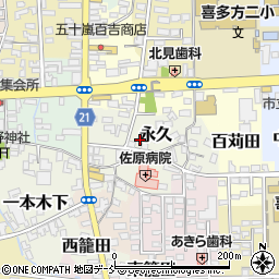 福島県喜多方市永久7713周辺の地図
