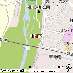 福島県喜多方市豊川町米室山道下周辺の地図