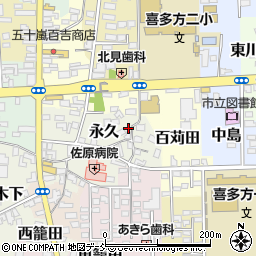福島県喜多方市永久7706-3周辺の地図