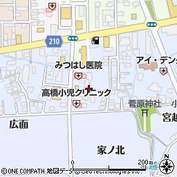 福島県喜多方市関柴町上高額境田周辺の地図